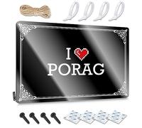 FZFN Upgrades, Decor Funny Accessory Wall Decor Antique Rustique Metal Sign For Man Cave | Atelier Holiday Gift Custom I Love Porag (30 x 40 cm)