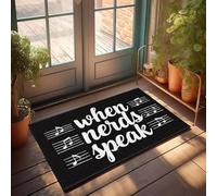 FZFN When Nerds Speak.Carpet Welcome-ish Door Stain Resistant | Plush Bathroom Super Absorbant Bath Easy Clean For Standing High Traffic(50 x 80 cm)