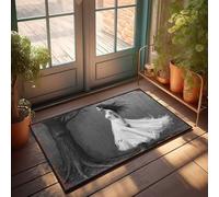FZFN Whispering Winds: A Graceful Dance In Ethereal White Quick Dry Bath Large Outdoor Door - Home Bar Decor Paillasson antidérapant (40 x 60 cm)
