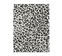 FZGGWYHL Couverture en flanelle imprimée léopard noir