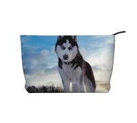 FZGGWYHL Husky Dogs Sac de rangement quotidien en velours côtelé imprimé, Noir , Taille unique, Organiseur de sac