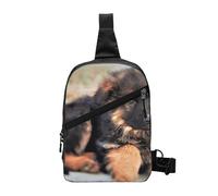 FZGGWYHL Joli sac à bandoulière imprimé chiot berger allemand en diagonale