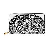 FZGGWYHL Mayan Calendar End of the World Portefeuille en cuir imprimé portable Organiseur de voyage neutre Pochette