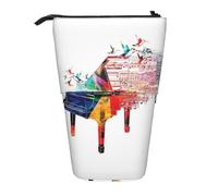 FZGGWYHL Pochette de rangement télescopique portable avec clavier de piano coloré imprimé musique