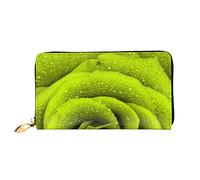 FZGGWYHL Portefeuille de voyage en cuir imprimé rose verte