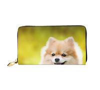 FZGGWYHL Portefeuille en cuir imprimé chiot mignon au printemps Park Sac de voyage portable Sac de voyage neutre