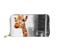 FZGGWYHL Portefeuille en cuir imprimé girafe à New York - Portable - Organiseur de voyage neutre
