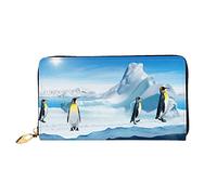 FZGGWYHL Portefeuille en cuir imprimé Penguins On The Iceberg - Organiseur de voyage - Neutre
