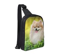 FZGGWYHL Sac à bandoulière imprimé chiot mignon au printemps Park double poche diagonale
