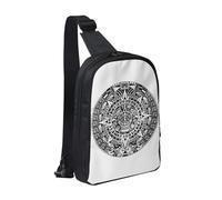 FZGGWYHL Sac de poitrine imprimé calendrier maya End of The World Sac à bandoulière double poche diagonale