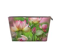 FZGGWYHL Spirit of The Lotus Trousse de toilette de voyage en cuir avec fermeture éclair, doré, Taille unique