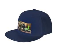 FZGGWYHL Stones and Spa Oil on The Wood Near a Pond Casquette de baseball réglable pour adulte, bleu marine, 4-8