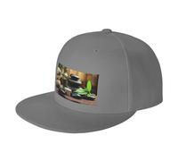 FZGGWYHL Stones and Spa Oil on The Wood Near a Pond Casquette de baseball réglable pour adulte, gris, 4-8
