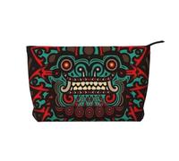 FZGGWYHL Sugar and Skulls Day of The Dead Dragon Totem Sac de maquillage en velours côtelé imprimé Sac de rangement quotidien, Noir , Taille unique, Organiseur de sac