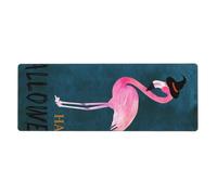 FZGGWYHL Tapis de souris imprimé chapeau de sorcière flamant rose Halloween tapis de souris tapis de bureau tapis de clavier