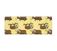 Fzggwyhl Tapis de souris imprimé paresseux mignons sur citrons jaunes pour bureau
