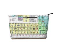 FZGGWYHL Trousse de maquillage en velours côtelé imprimé tableau périodique des éléments sac de rangement quotidien, Noir , Taille unique, Organiseur de sac