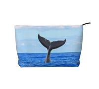 FZGGWYHL Whale Tail Sac de rangement quotidien en velours côtelé imprimé, Noir , Taille unique, Organiseur de sac