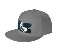 FZGGWYHL Wolf Howling at The Moon Casquette de baseball réglable pour adulte, gris, 4-8