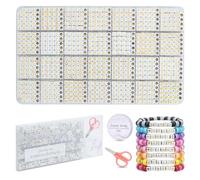 FZIIVQU 1120pcs Perles Lettres, Perles Pour Bracelet 6x6mm, de A à Z Noir et Blanc en Carré Acrylique Perles, Perles D'amour, Perles Numéro,Perles Pour Bijoux,Kit Bracelet DIY Cadeau