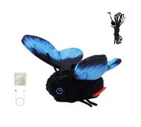 FZJWIKO Smart Sensing Jouet interactif pour chat Motif papillon | Jouet papillon interactif en peluche avec mouvement d'aile automatique, déclenchement par capteur, jouet papillon vibrant