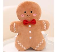 FZKun Coussin De Noël - Bonhomme en Pain D'épice Peluche Sapin De Noël Coussin Doux Et Pelucheux avec Un Mignon Dessin Animé Oreiller en Peluche Douce Cadeaux pour Enfants Et Adultes (6,7",#1)