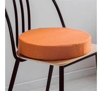FZKun Coussin de siège en mousse à mémoire de forme pour fauteuil, coussin rehausseur antidérapant confortable pour siège de chaise, canapé pour intérieur extérieur voiture bureau (Orange-rond, 40x40