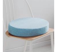 FZKun Coussin de siège en mousse à mémoire de forme pour fauteuil, rehausseur antidérapant, confortable pour intérieur et extérieur, voiture, bureau, canapé (bleu clair - rond, 40 x 40 cm, épaisseur 8