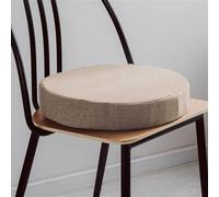 FZKun Coussin de siège en mousse à mémoire de forme pour fauteuil, rehausseur antidérapant, confortable pour intérieur et extérieur, voiture, bureau, canapé (cercle clair curry, 40 x 40 cm, épaisseur
