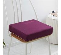 FZKun Coussin de siège en mousse à mémoire de forme pour fauteuil, rehausseur antidérapant, confortable pour intérieur et extérieur, voiture, bureau, canapé (violet carré, 50 x 50 cm, épaisseur 8 cm)