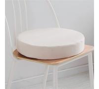 FZKun Coussin de siège en mousse à mémoire de forme pour fauteuil, rehausseur antidérapant, confortable pour intérieur et extérieur, voiture, bureau, canapé (blanc - rond, 40 x 40 cm, épaisseur 8 cm)