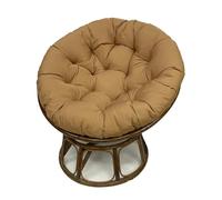 FZKun Coussin pour chaise Papasan - Coussin de chaise rond rembourré épais, doux pour balancelle - Confortable - Pour intérieur et extérieur (camel, 40 cm)