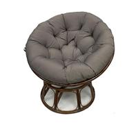 FZKun Coussin pour chaise Papasan - Coussin de chaise rond rembourré épais, doux pour balancelle - Confortable - Pour intérieur et extérieur (gris foncé, 60 cm)