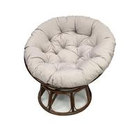 FZKun Coussin pour chaise Papasan - Coussin de chaise rond rembourré épais, doux pour balancelle en forme de nid d'œuf, confortable, pour intérieur et extérieur (gris, 100 cm)