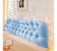 FZKun Grand traversin pour tête de lit avec attaches de fixation - Support de positionnement appui-dos long coussin de lecture avec housse amovible - Coussin de dossier pour lit, canapé, sofa, lit de