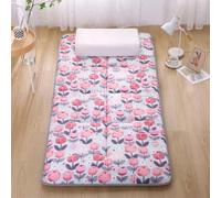 FZKun Matelas Futon - Matelas Pliable Léger Coussin de Sol avec Base Antidérapante Couchage Relaxant pour Sieste Voyage Lit d'Invité Dortoir Bureau Usage Tatami (Rose, 70x180cm)