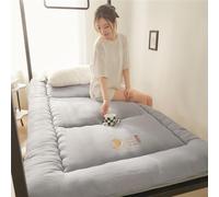 FZKun Matelas Futon Pliable 1 Place, Matelas de Sol Japonais Portable Pliable Tatami Lit Futon Doux Matelas d'appoint Matelassé pour Lit de Couchage Simple (Gris,0.9 * 1.9m)