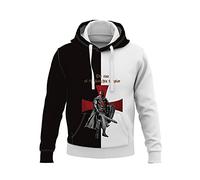 FZKun Sweat à capuche pour homme Motif chevaliers Templiers Crusader - Vintage Medieval Armour Hoodie Sweatshirt avec poche, D, XXXL