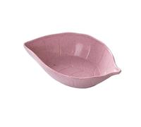 FZL02068LM Bols À Sauce Plat à tremper en Forme de Feuille, Plat à Sauce soja for Sushi, Plat à Vinaigrette en Forme de Feuille, Plateau à sachets de thé Plat de Sauce(Pink)