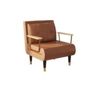 FZL02068LM Canapé Lit Pliable Canapé-lit Convertible, Fauteuil, Dossier réglable, idéal for Un Salon, Appartement ou Bureau Canapé-lit Pliant(Bruin)