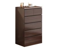 FZL02068LM Chiffonnier Armoire de Rangement Moderne avec 6 tiroirs, Commode Luxe à 5 Couches for Chambres Coucher et Salons Stockage(Bruin)