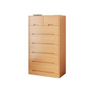 FZL02068LM Chiffonnier Commode à Plusieurs Niveaux avec Plateau en Bois et 7 tiroirs for Chambre ou Couloir Stockage(Grand)