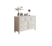 FZL02068LM Chiffonnier Commode avec 7 tiroirs, Tour de Rangement en Bois, Commode for Chambre à Coucher, Couloir, placards Stockage(Blanc,Moyen)