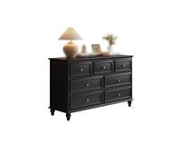 FZL02068LM Chiffonnier Commode avec 7 tiroirs, Tour de Rangement en Bois, Commode for Chambre à Coucher, Couloir, placards Stockage(Noir,XL)