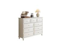 FZL02068LM Chiffonnier Commode avec 9 tiroirs, Tour de Rangement en Bois, Commode for Placard, Chevet, Salon, buanderie, Couloir Stockage(Blanc,XL)