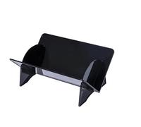 FZL02068LM Étagère à CD Support de stockage disques, présentoir d'album CD, bibliothèque transparente Organisateur(Noir)