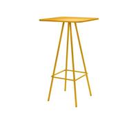 FZL02068LM Haute Table Haute carrée Multicolore for intérieur et extérieur, Camping-Car, terrasse, Restauration, fêtes, événements commerciaux pour Salle à Manger(Yellow)