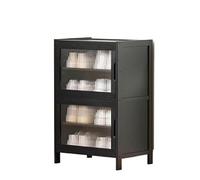 FZL02068LM Indépendant Armoire à Chaussures Porte Maison Grande capacité entrée étagère à Chaussures Organisateur Gain de Place Simple en Bois Massif Organisateur(4 Layers)