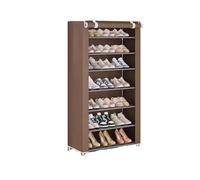 FZL02068LM Indépendant Dortoir Multicouche de Grande capacité, logement de Location Anti-poussière, avec Armoire à Chaussures, Supports à Chaussures Simples Organisateur(Bruin)