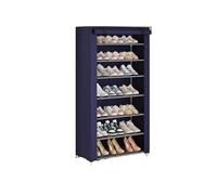 FZL02068LM Indépendant Dortoir Multicouche de Grande capacité, logement de Location Anti-poussière, avec Armoire à Chaussures, Supports à Chaussures Simples Organisateur(Blue)